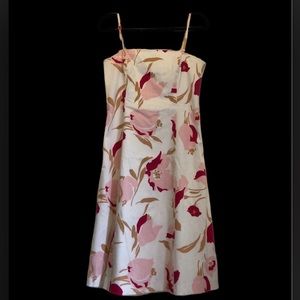 Banana Republic a-line vintage dress pink and white floral